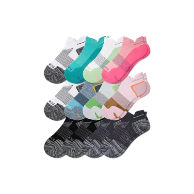Bombas Running Ankle Sock 12-pack In Pink Mint Multi