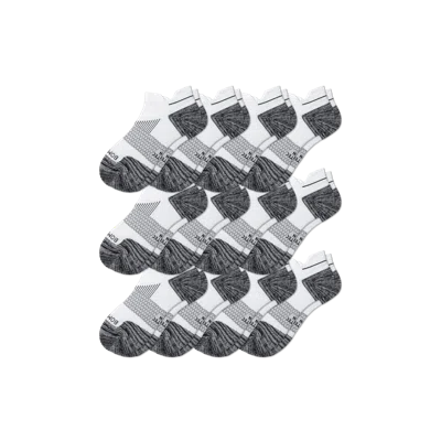 Bombas Running Ankle Sock 12-pack In White