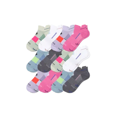 Bombas Running Ankle Sock 12-pack In Purple Mist Mix