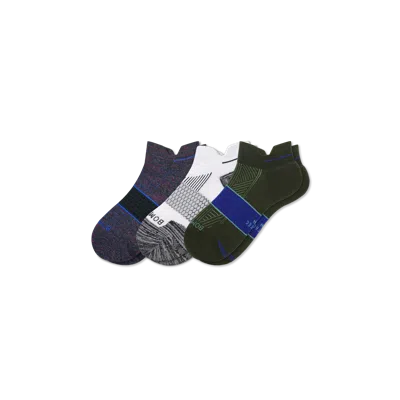 Bombas Running Ankle Sock 3-pack In Black Cobalt Mix