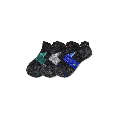 Bombas Running Ankle Sock 3-pack In Black Sapphire Mix