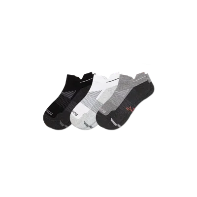 Bombas Running Ankle Sock 3-pack In White Heather Mix