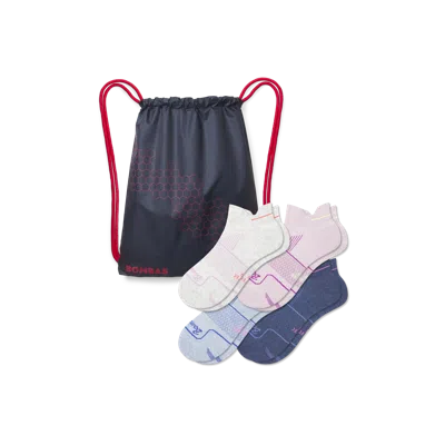 Bombas Running Ankle Sock 4-pack Gift Bag In Sea Salt Mix