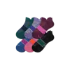 Bombas Running Ankle Sock 6-pack In Blue Tomato Mix