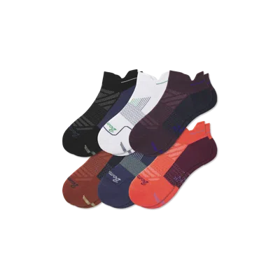 Bombas Running Ankle Sock 6-pack In Navy Red Mix