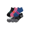 Bombas Running Ankle Sock 6-pack In Pink Blue Multi Mix