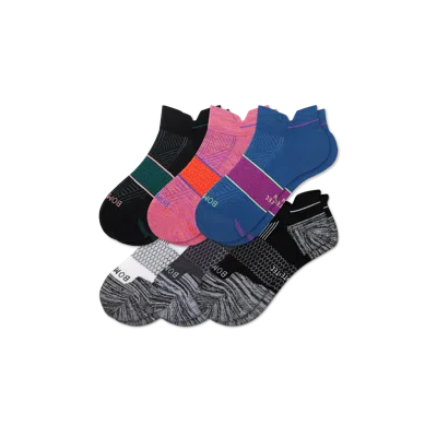 Bombas Running Ankle Sock 6-pack In Pink Blue Multi Mix