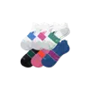 Bombas Running Ankle Sock 6-pack In White Blue Mix