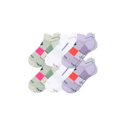 Bombas Running Ankle Sock 6-pack In Purple Fern Mix