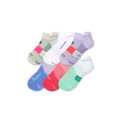 Bombas Running Ankle Sock 6-pack In Purple Orchid Mix