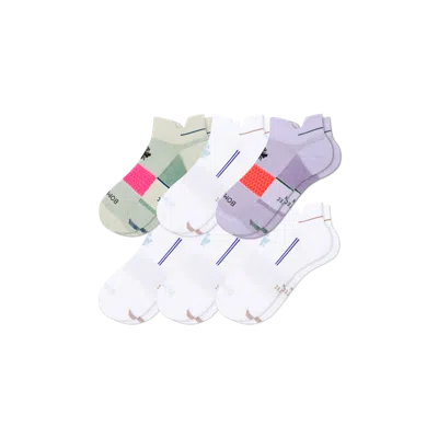 Bombas Running Ankle Sock 6-pack In Purple White Mix