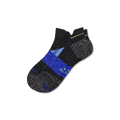 Bombas Running Ankle Socks In Neon Sapphire