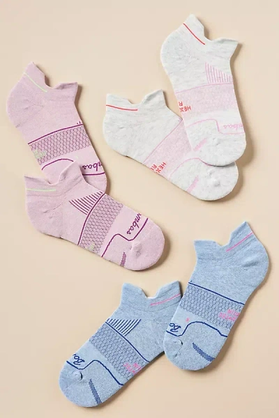 Bombas Running Ankle Socks, Set Of 3 In Multicolor