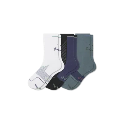 Bombas Running Half Calf Sock 3-pack In Black Surf Mix