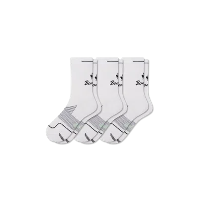Bombas Running Half Calf Sock 3-pack In White