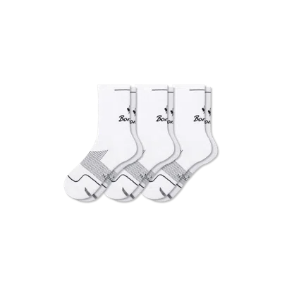 Bombas Running Half Calf Sock 3-pack In White