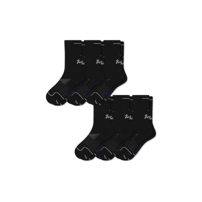 Bombas Running Half Calf Sock 6-pack In Black