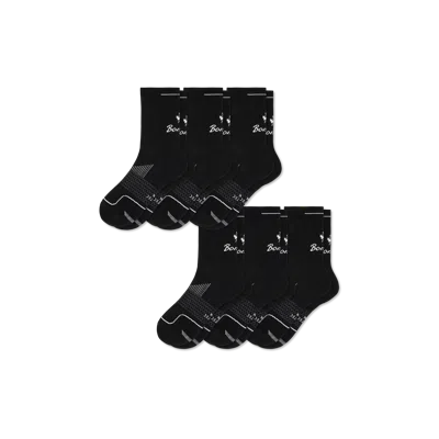 Bombas Running Half Calf Sock 6-pack In Black