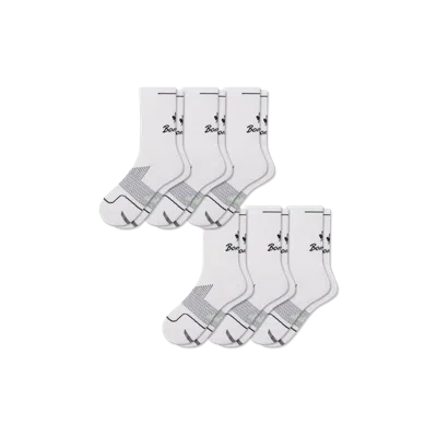 Bombas Running Half Calf Sock 6-pack In White