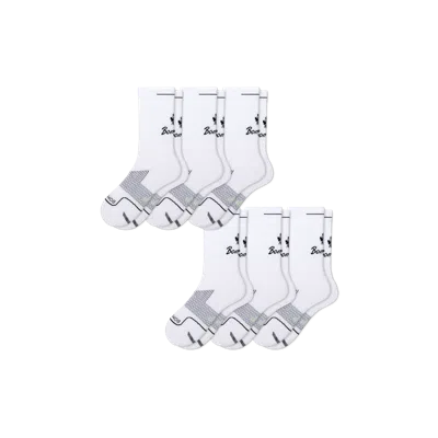Bombas Running Half Calf Sock 6-pack In White