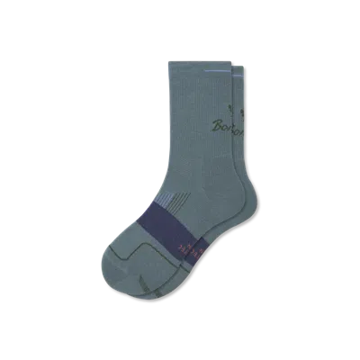 Bombas Running Half Calf Socks In Grey Surf