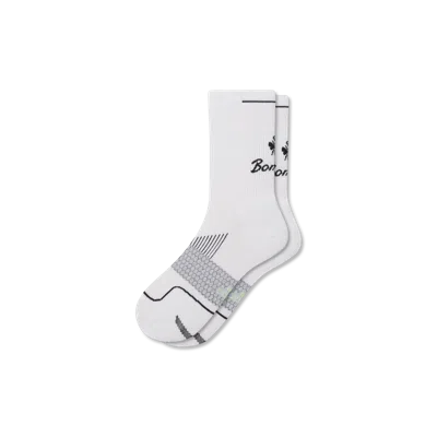 Bombas Running Half Calf Socks In White
