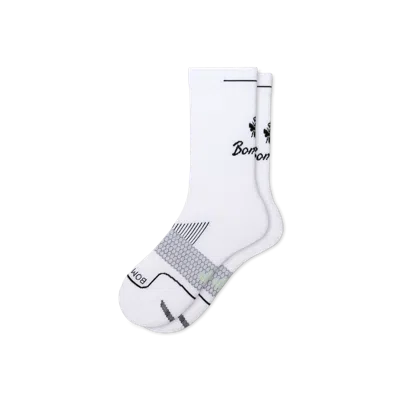 Bombas Running Half Calf Socks In White