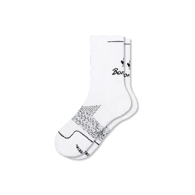 Bombas Running Half Calf Socks In White
