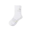 Bombas Running Half Calf Socks In White Misty Sky