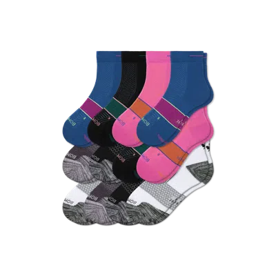 Bombas Running Quarter Sock 12-pack In Pink Blue Multi Mix