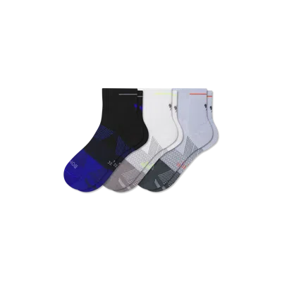 Bombas Running Quarter Sock 3-pack In Multi