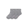 Bombas Running Quarter Sock 3-pack In Grey Heather