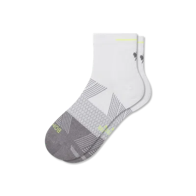 Bombas Running Quarter Socks In Gray