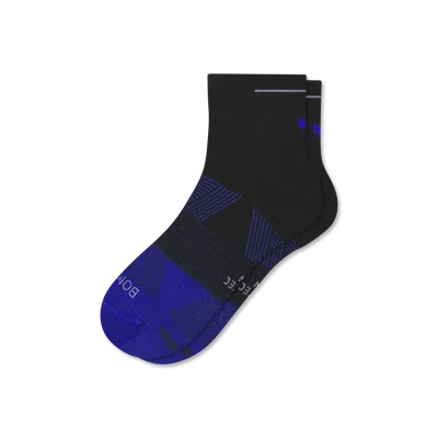 Bombas Running Quarter Socks In Black