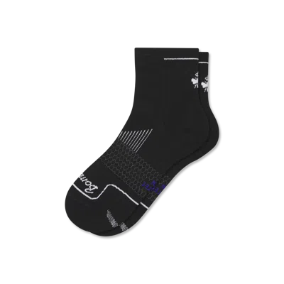 Bombas Running Quarter Socks In Black
