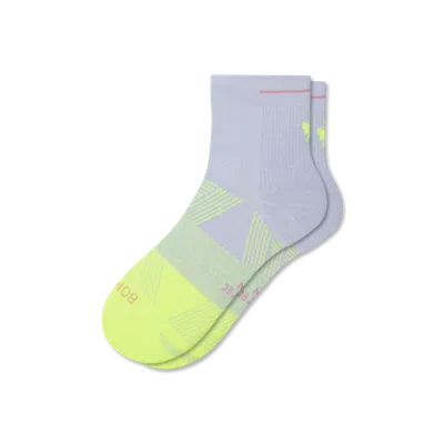 Bombas Running Quarter Socks In Blue