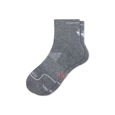 Bombas Running Quarter Socks In Gray