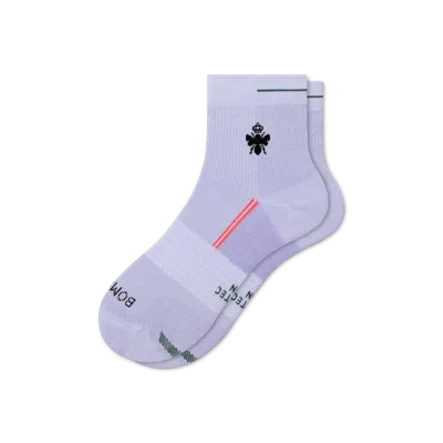 Bombas Running Quarter Socks In Purple Mist