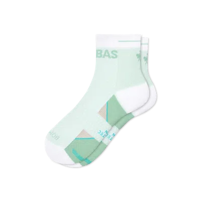 Bombas Running Quarter Socks In White