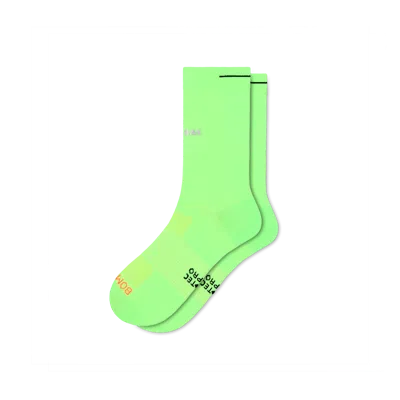 Bombas Runpro Half Calf Socks In Neon Lime