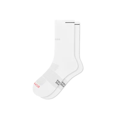Bombas Runpro Half Calf Socks In White