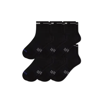 Bombas Runpro Quarter Sock 6-pack In Black