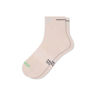 Bombas Runpro Quarter Socks In Pebble Sand