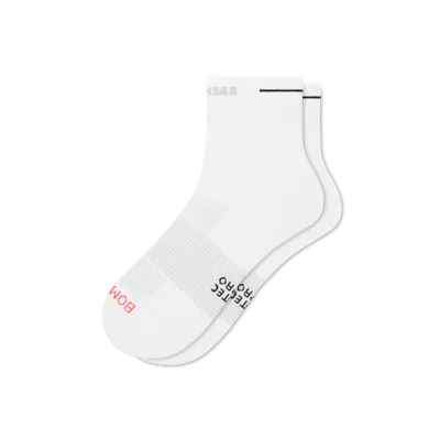Bombas Runpro Quarter Socks In White