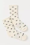 Bombas Scallop Bow Wool Blend Socks In White