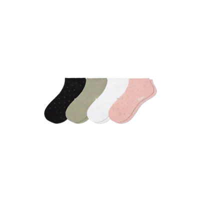 Bombas Scallop Lightweight Ankle Sock 4-pack In Multi