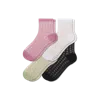 Bombas Sheer Gingham Quarter Sock 4-pack In Mauve Sage Mix