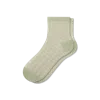 Bombas Sheer Gingham Quarter Socks In Sage