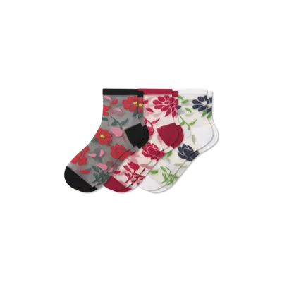 Bombas Sheer Quarter Sock 3-pack