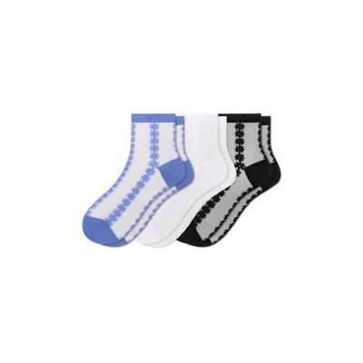 Bombas Sheer Quarter Sock 3-pack In Multi